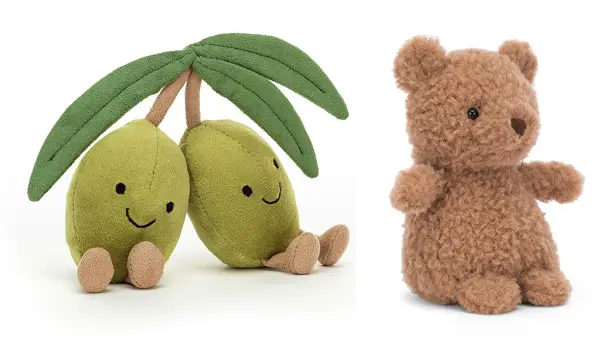 Amuseable Olives and Wee Bear - Pocket-sized Jellycats