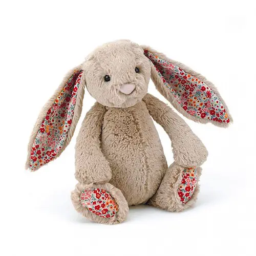 Bashful Beige Blossom Bunny (Red, Green) - Medium : Bashful Bunnies ...