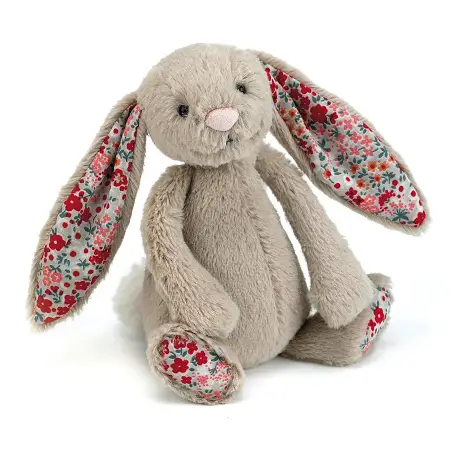Bashful Beige Blossom Bunny (Red, Green) - Small : Bashful Bunnies ...
